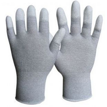 Gant de sécurité en cuir revêtu blanc PU Nmsafety Palm Fit PPE